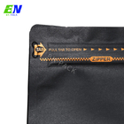 黒いクラフト紙の平らな底の袋 250g のジッパー ロックが付いている Eco の友好的なコーヒー袋