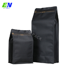 黒いクラフト紙の平らな底の袋 250g のジッパー ロックが付いている Eco の友好的なコーヒー袋